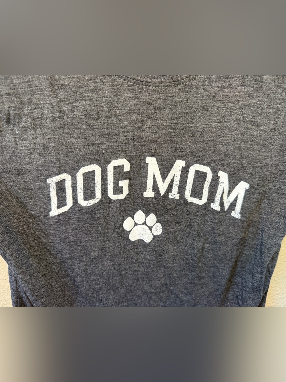 Dog Mom Short Sleeve T-Shirt in Gray - Modern Lux, Size M - Picture 3 of 7